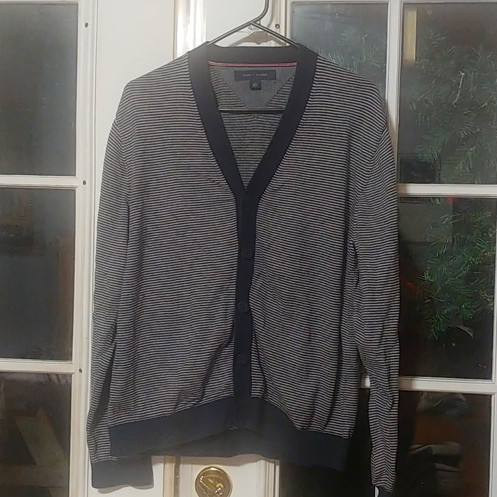 Tommy Hilfiger blue striped cardigan